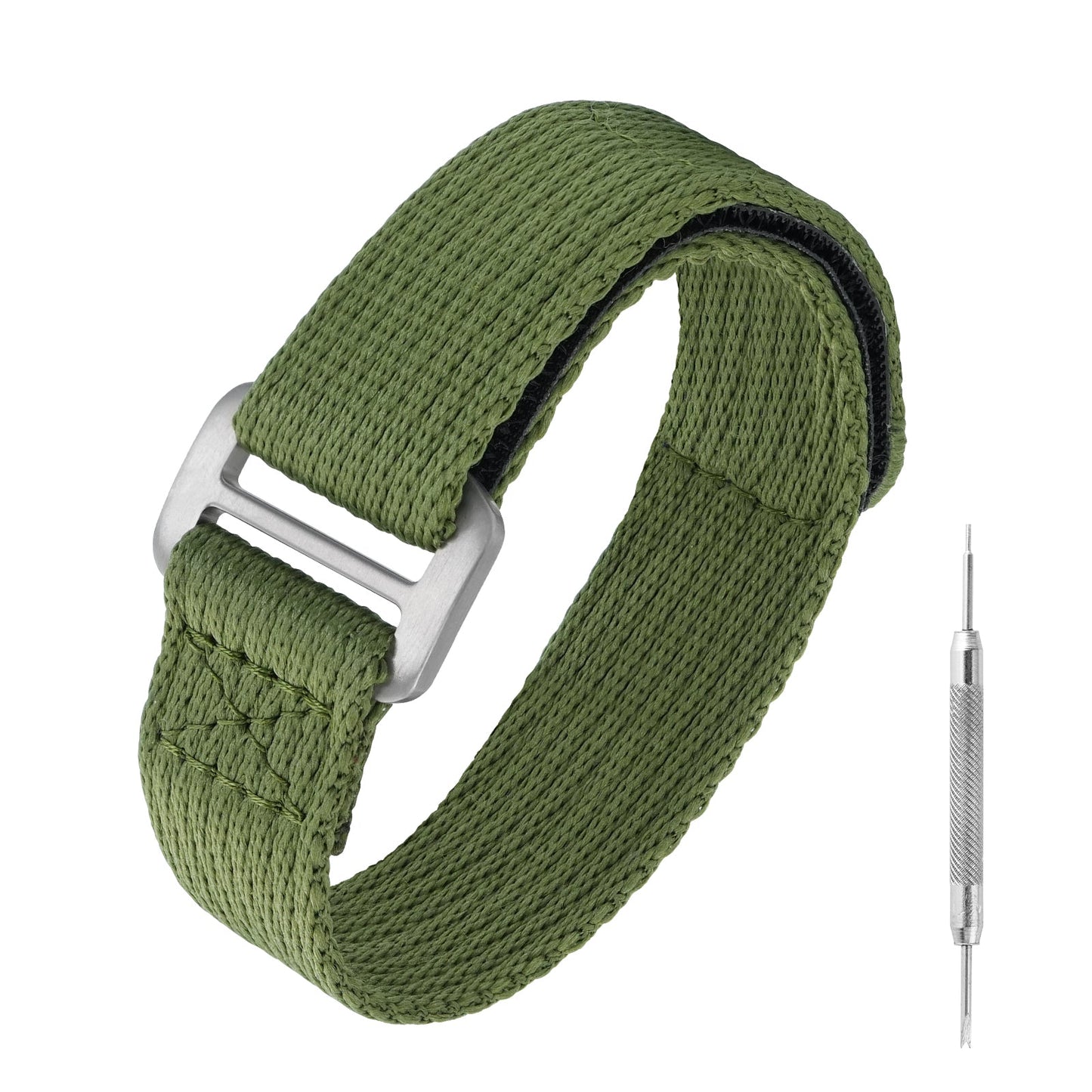 Titanium Buckle Soft Nylon Hook and Loop Strap 20mm/22mm