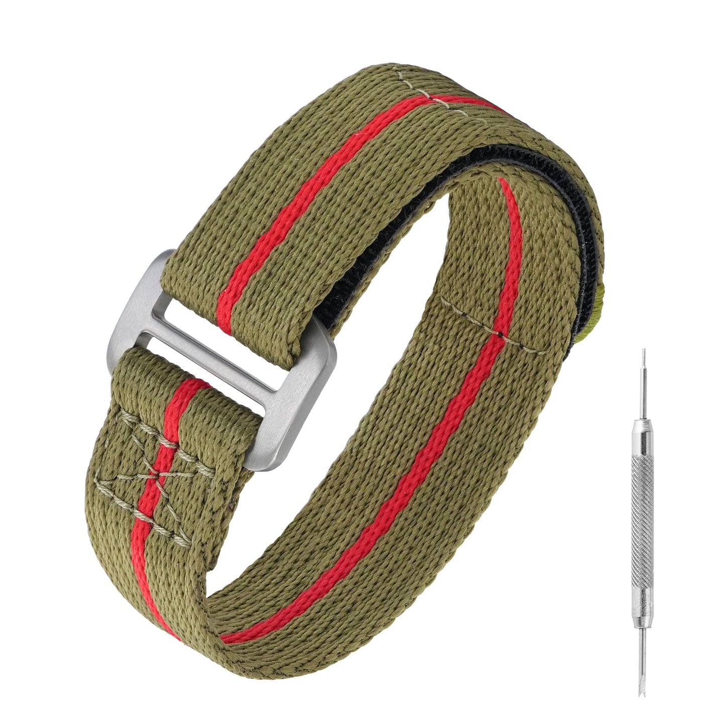 Titanium Buckle Soft Nylon Hook and Loop Strap 20mm/22mm