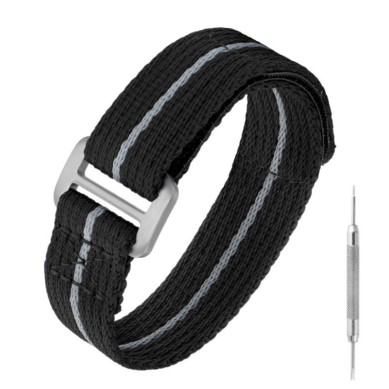 Titanium Buckle Soft Nylon Hook and Loop Strap 20mm/22mm