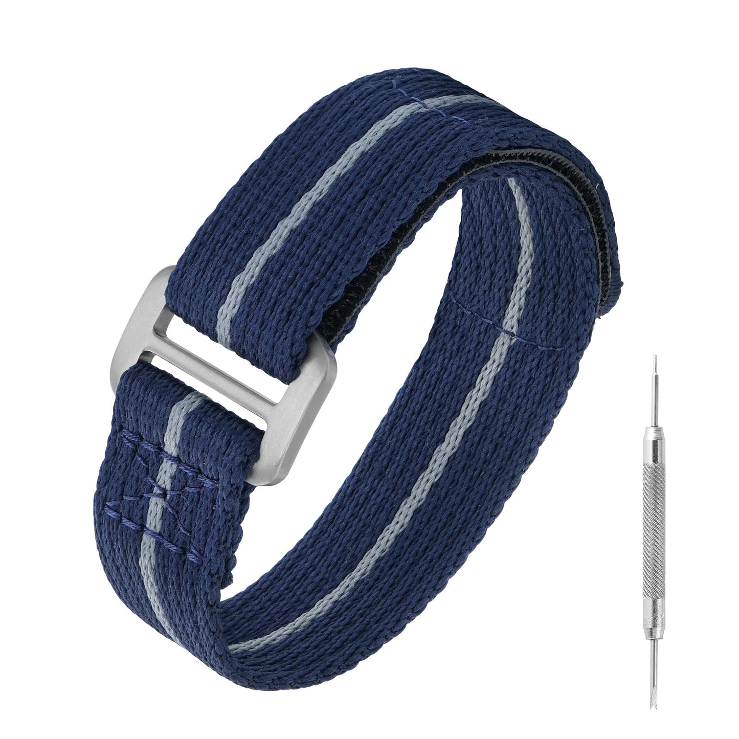 Titanium Buckle Soft Nylon Hook and Loop Strap 20mm/22mm