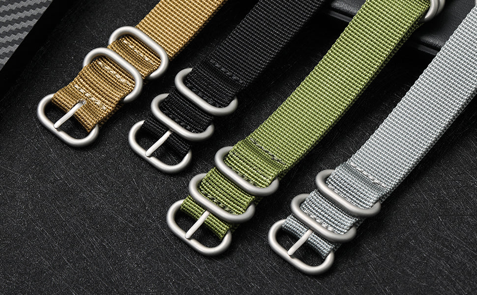 Thick Premium Woven Nylon Military Watch Strap Band