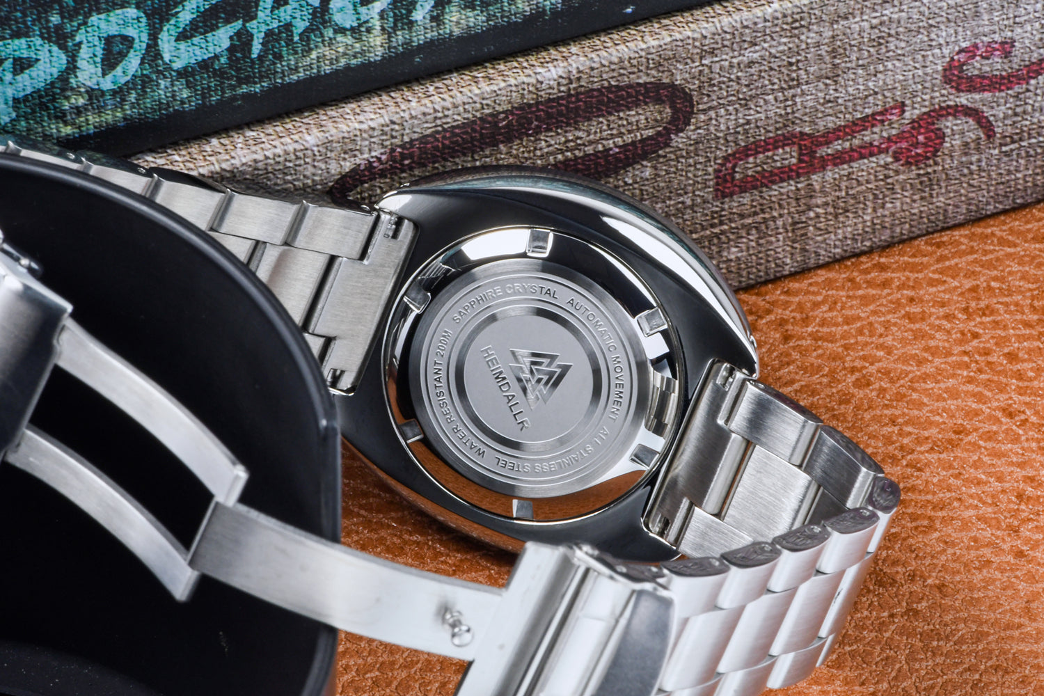 Heimdallr Mechanical Diver Watch Blue Dial Steel Strap