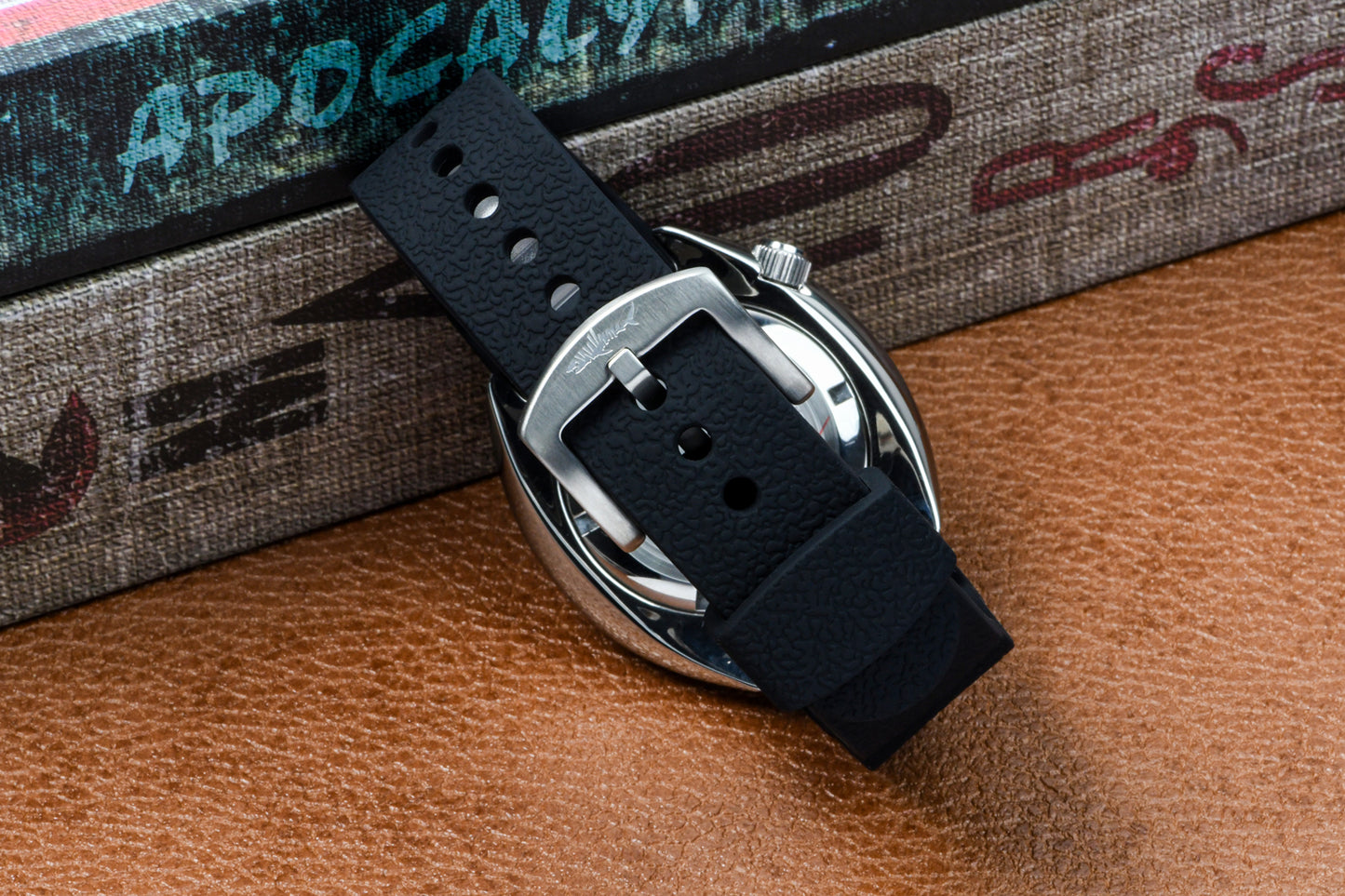 Heimdallr Mechanical Diver Watch Blue Dial Rubber Strap