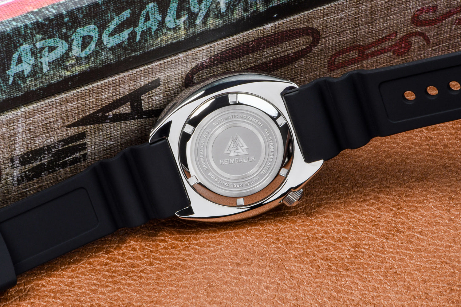 Heimdallr Mechanical Diver Watch Blue Dial Rubber Strap