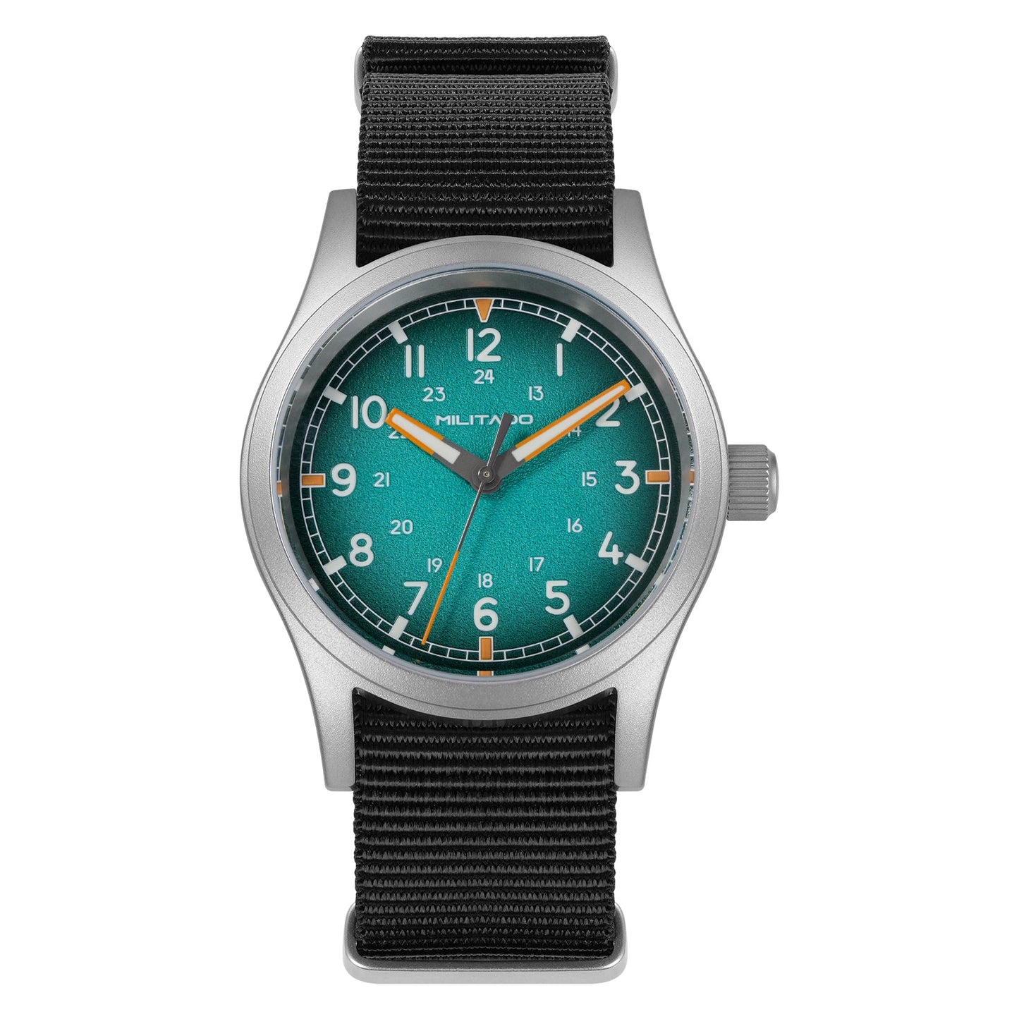 Militado 38mm Military Watch VH31 Sweeping Hand Movt Watch ML24