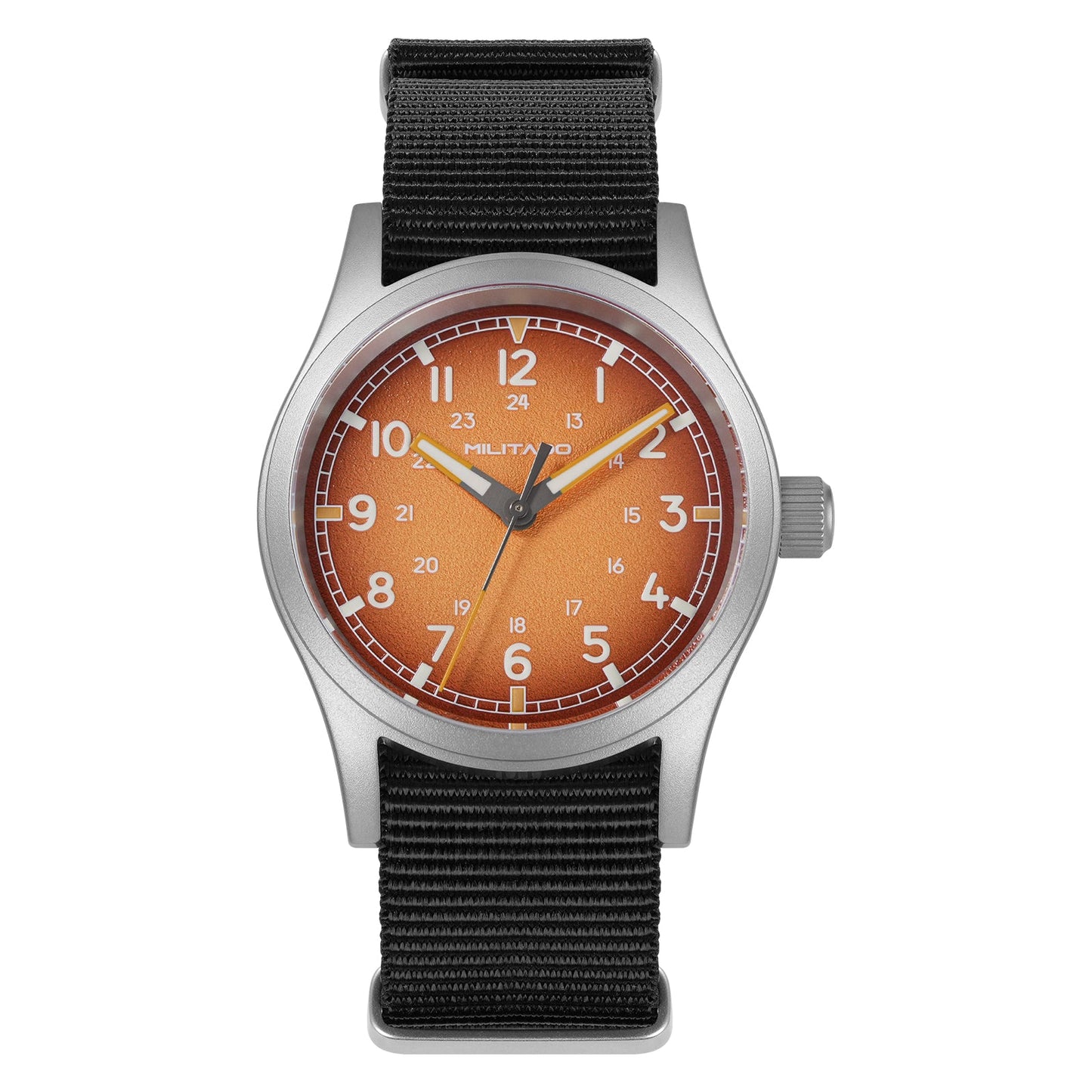 Militado 38mm Military Watch VH31 Sweeping Hand Movt Watch ML24
