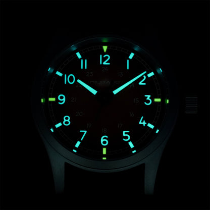 Militado 38mm Military Watch VH31 Sweeping Hand Movt Watch ML24