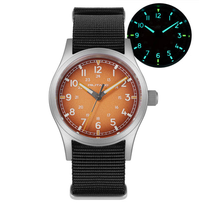 Militado 38mm Military Watch VH31 Sweeping Hand Movt Watch ML24