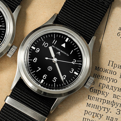 Militado 36mm Retro Military Watch VH31/VH65 Sweeping Hand ML14 V2