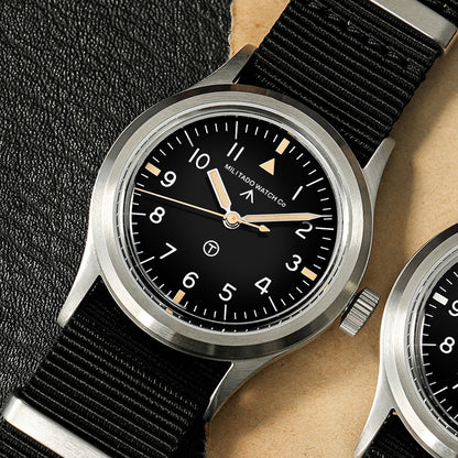 Militado 36mm Retro Military Watch VH31/VH65 Sweeping Hand ML14 V2