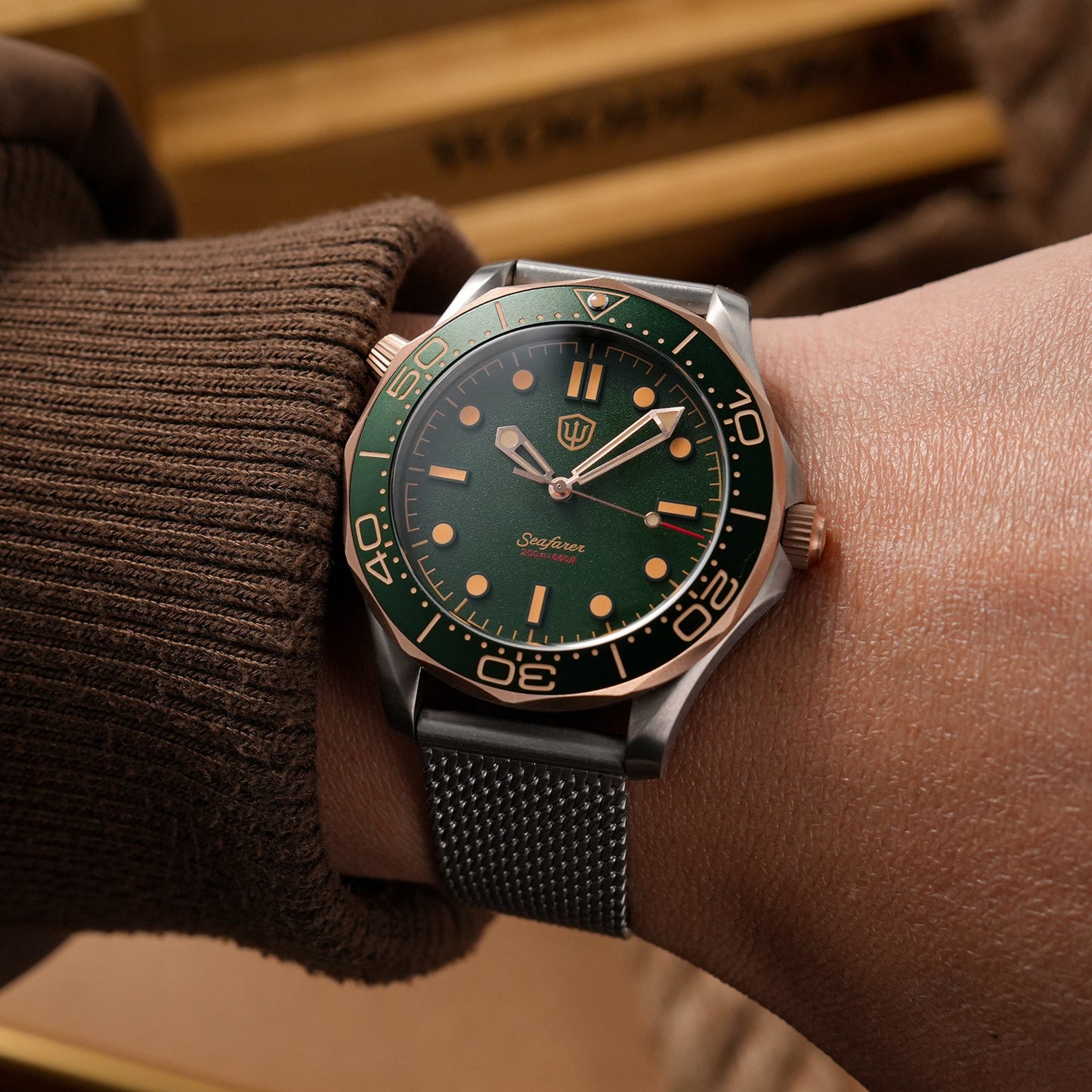 🔥EarlyBird🔥Seafarer WD007Q VH31 Titanium NTTD Dive Watch