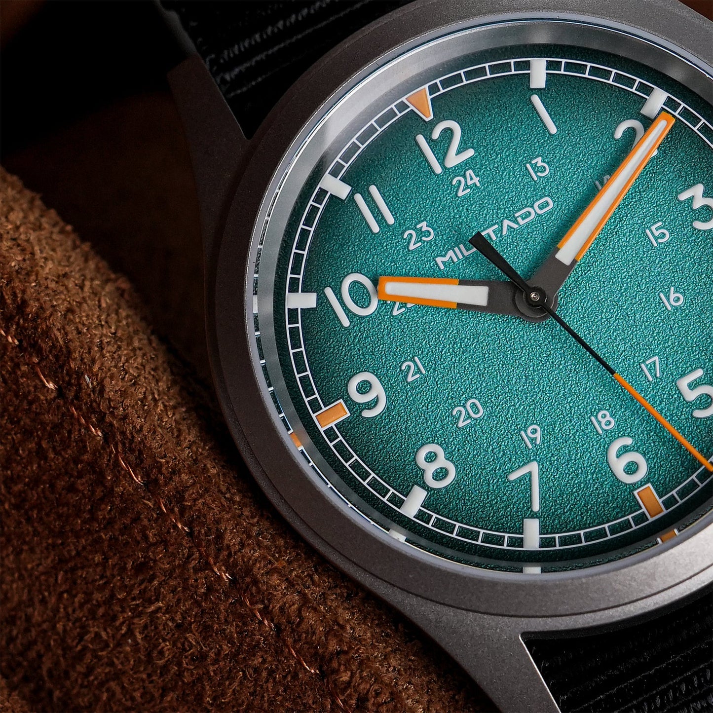 Militado 38mm Military Watch VH31 Sweeping Hand Movt Watch ML24