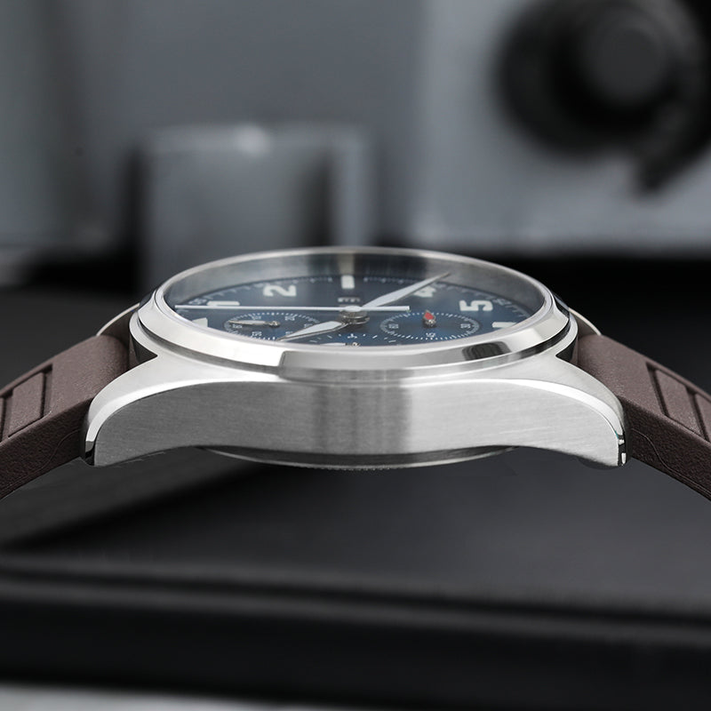 Militado 39mm Sapphire Crystal Pilot Field Chronograph Watch
