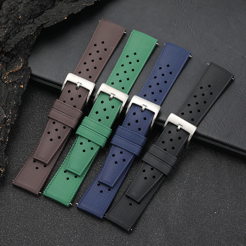 Premium-Grade Tropical FKM Rubber Watch Strap