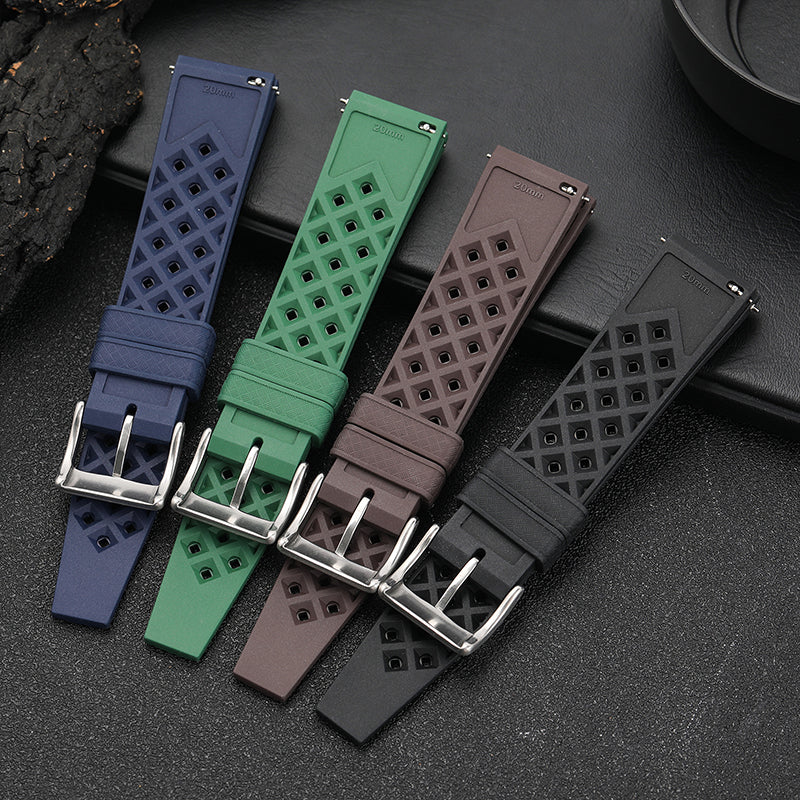 Premium-Grade Tropical FKM Rubber Watch Strap