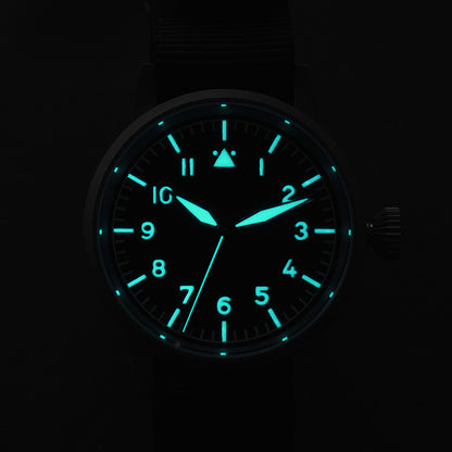 Militado 37mm Sapphire Crystal Retro Flieger Pilot Watch Ml10 V2
