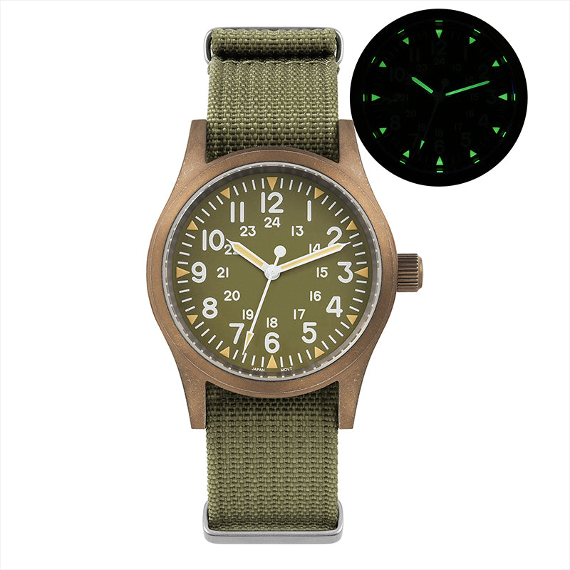 ★Limited Edition★Militado ML05 38mm VH31 Vintage Bronze Watch