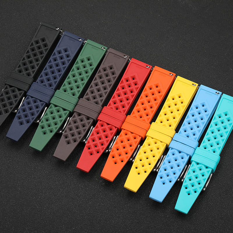 Premium-Grade Tropical FKM Rubber Watch Strap