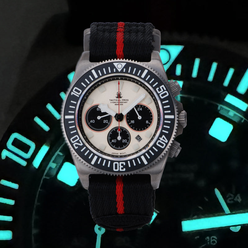 Tactical Frog Titanium FX-Diving VS75 Solar Chronograph Watch