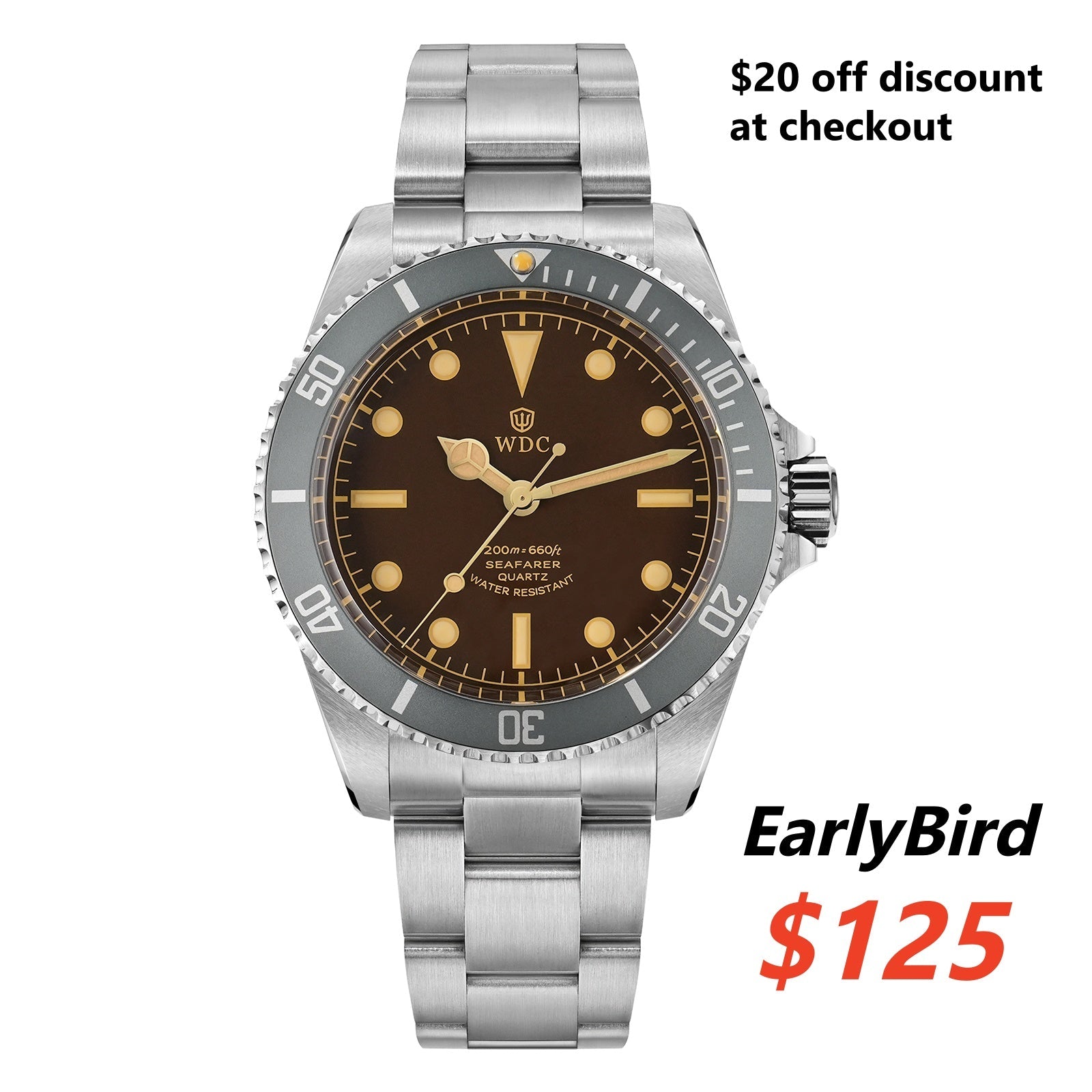 Watchdives Seafarar WD5513Q 40mm VH31 Sub Diver Watch