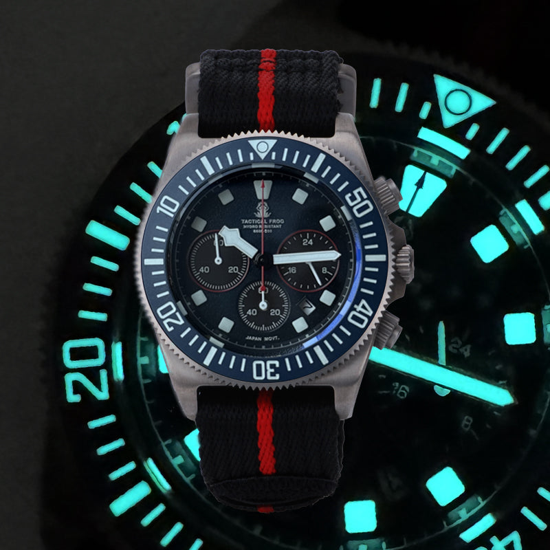 Tactical Frog Titanium FX-Diving VS75 Solar Chronograph Watch