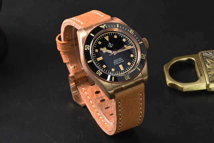 Hruodland 39mm BB58 Retro Bronze Watch