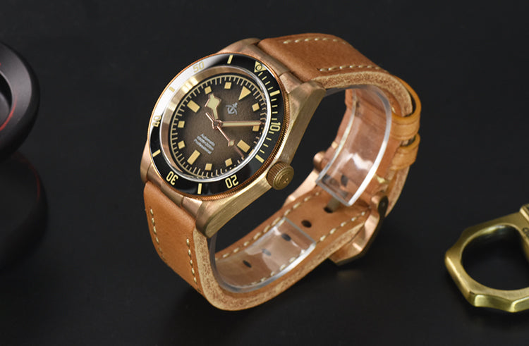 Hruodland 39mm BB58 Retro Bronze Watch