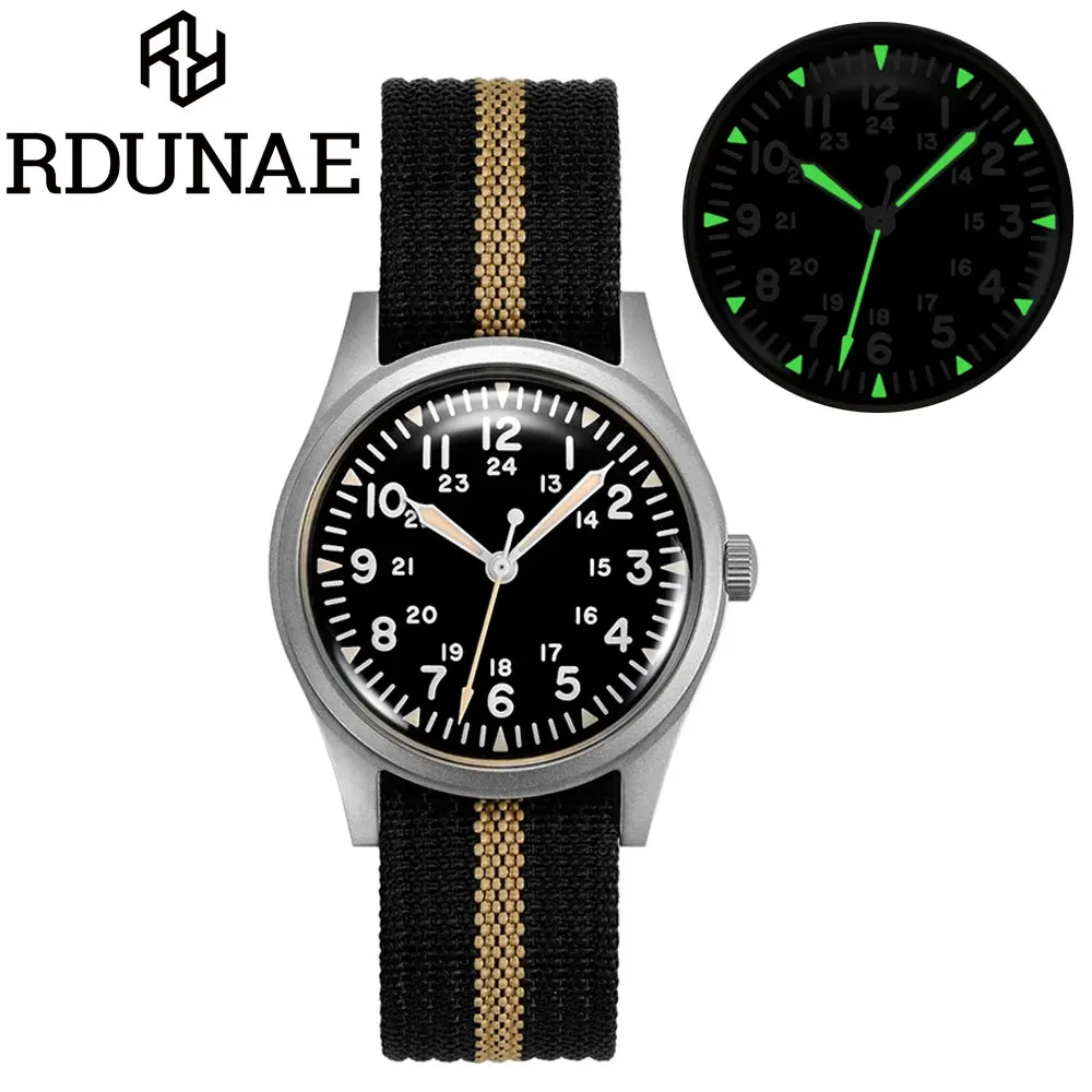 RDUNAE RA03 Retro Military 34.5mm Men Watch