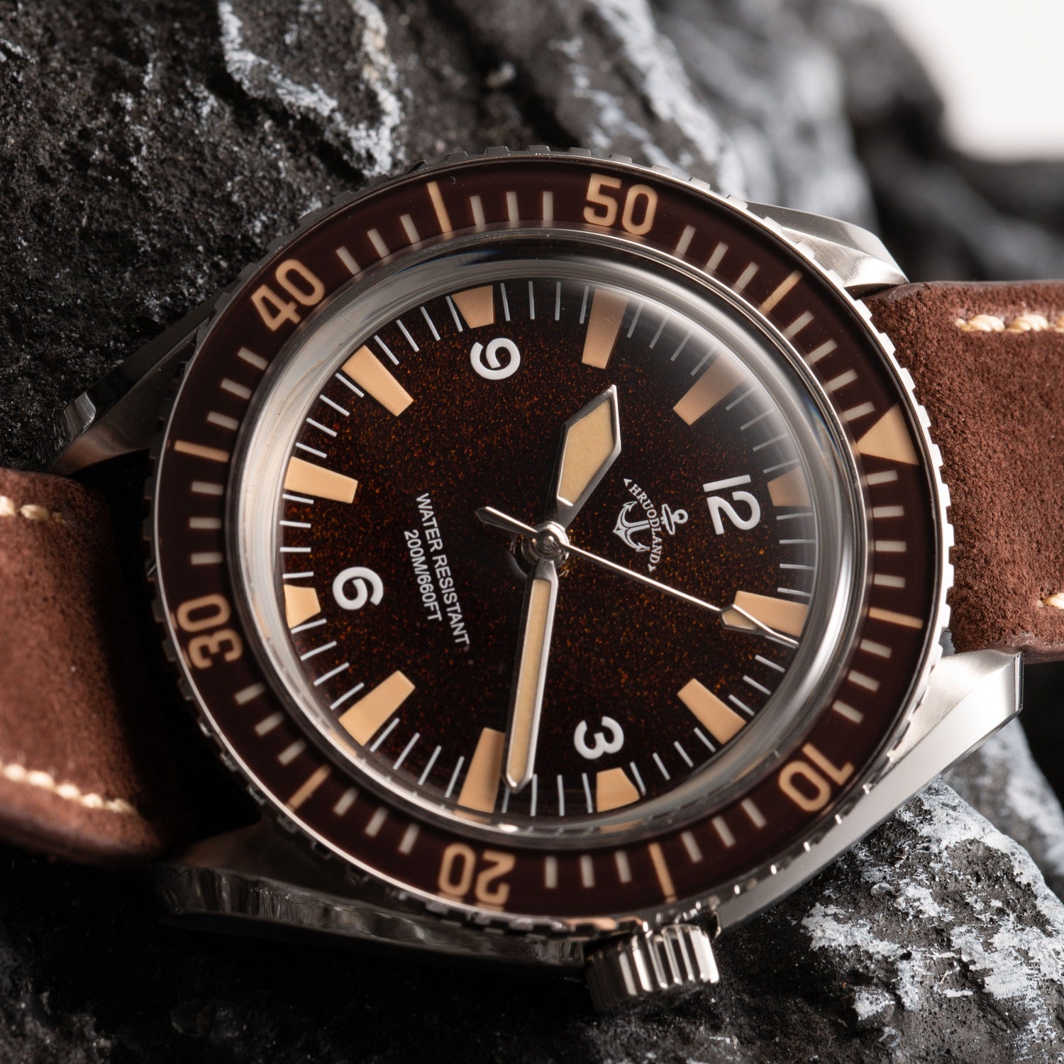 Hruodland 40mm Retro Diving Men Watch