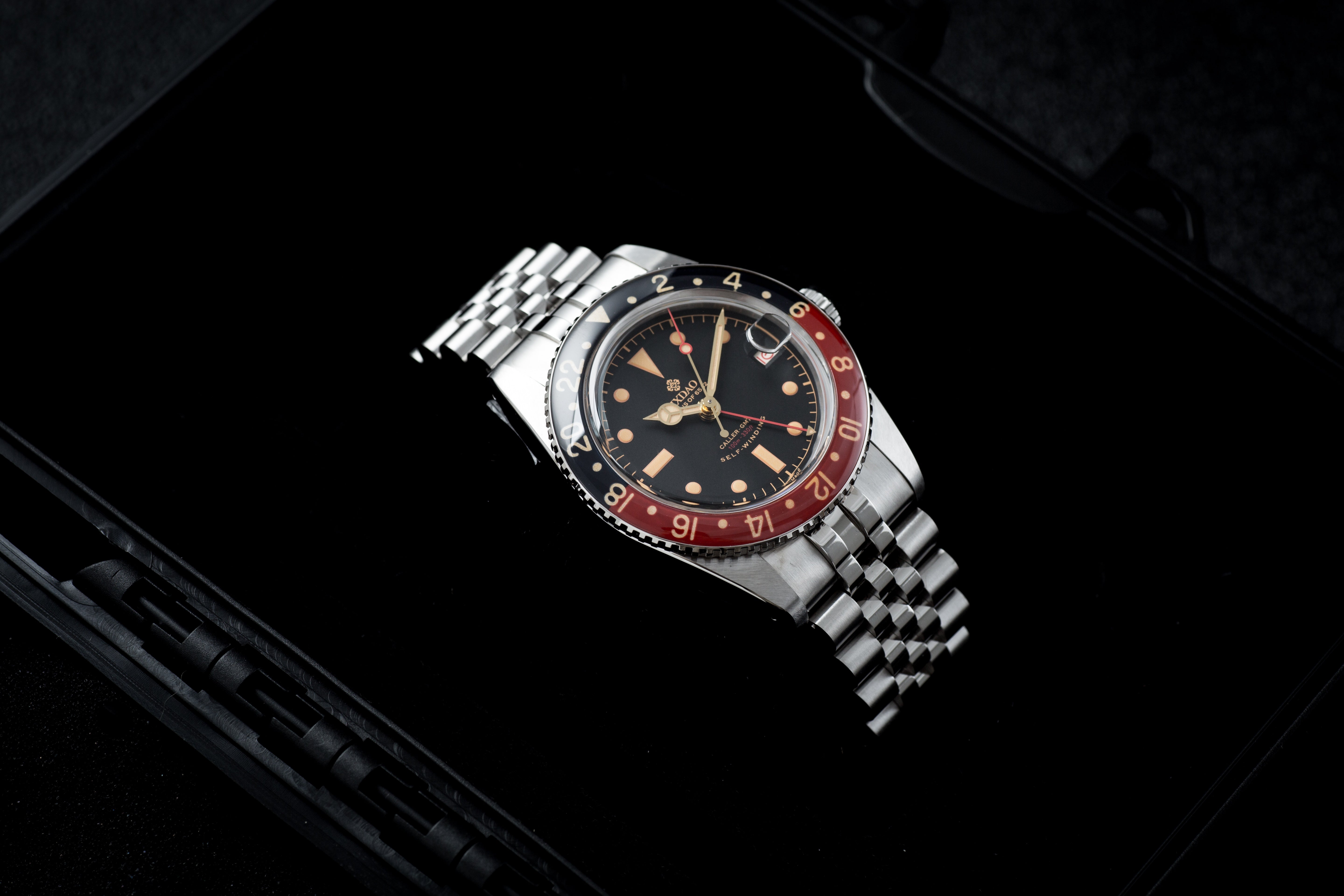 IXDAO 6542 Vintage 38MM NH34 GMT 904L Automatic Dive Watch Screw