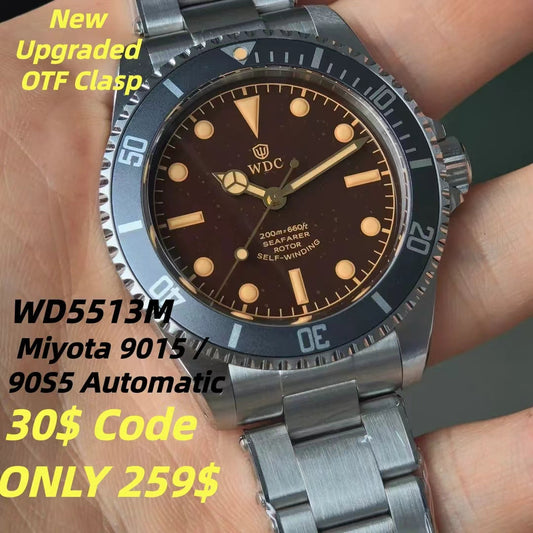 Watchdives WD5513M 9015/90S5 Vintage Sub Watch