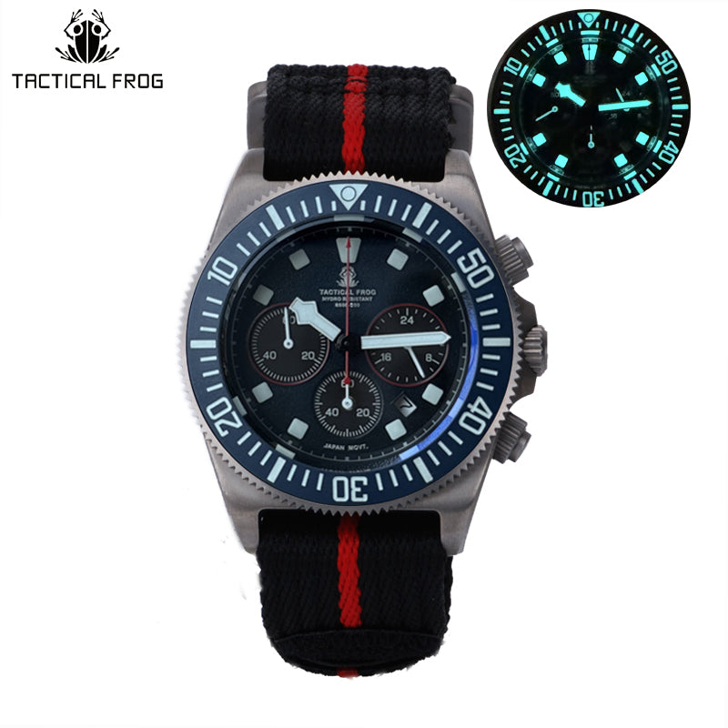 Tactical Frog Titanium FX-Diving VS75 Solar Chronograph Watch