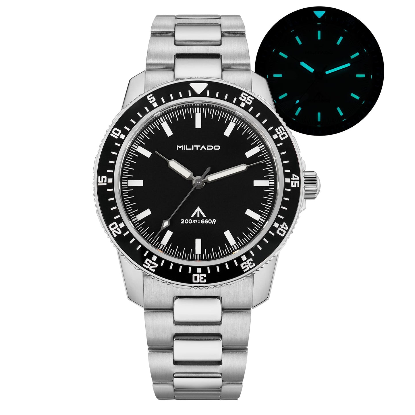 Militado 39.5mm Men Watch VH31 Sweeping Movt ML25