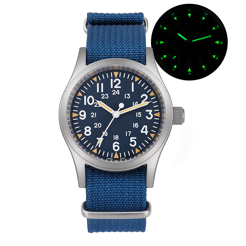 Militado ML05 38mm Sapphire Crystal Pilot Field Watch