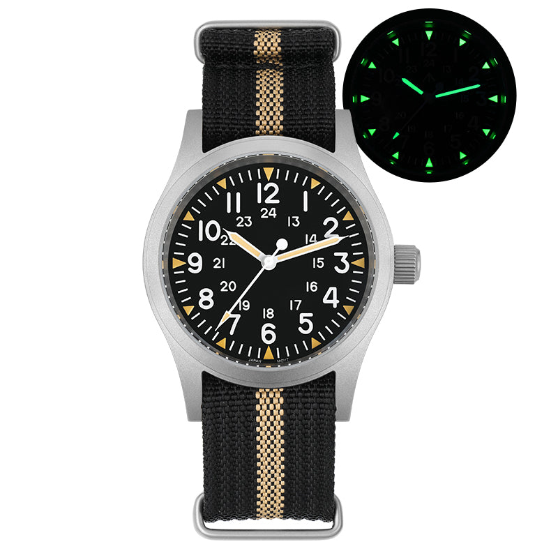 Militado ML05 38mm Sapphire Crystal Pilot Field Watch