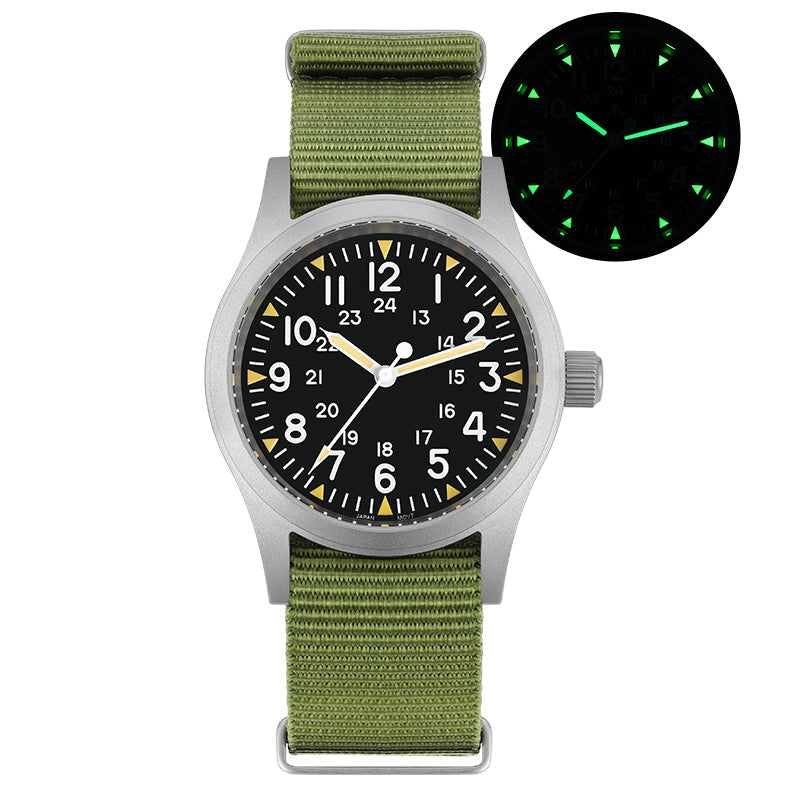 UK Warehouse ▪ Militado ML05 38mm Sapphire Crystal Pilot Field Watch