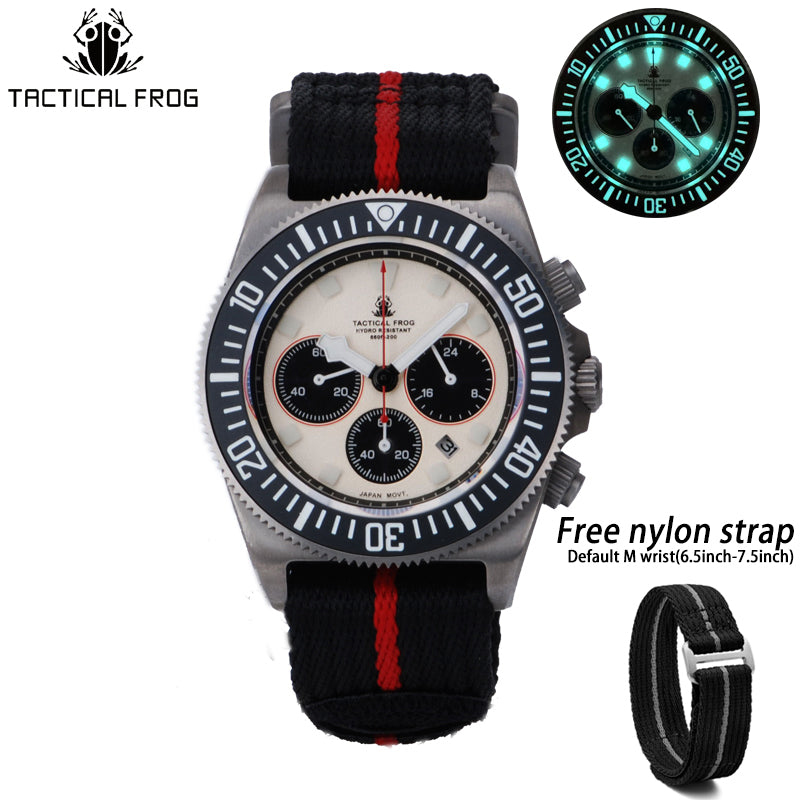 Tactical Frog Titanium FX-Diving VS75 Solar Chronograph Watch