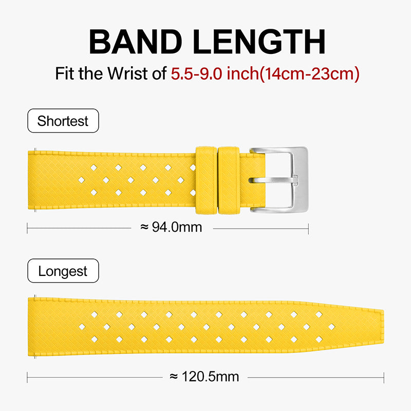 Premium-Grade Tropical FKM Rubber Watch Strap