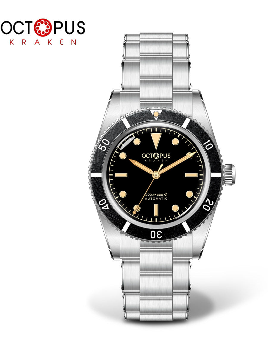 Octopus Kraken black dial studio image