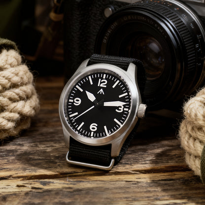 Militado 38mm Military Watch Vintage Field Watch 369 Dial Ml08