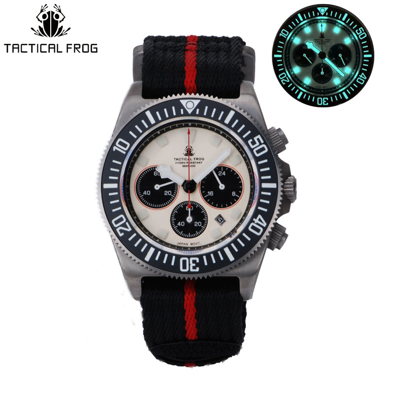 Tactical Frog Titanium FX-Diving VS75 Solar Chronograph Watch