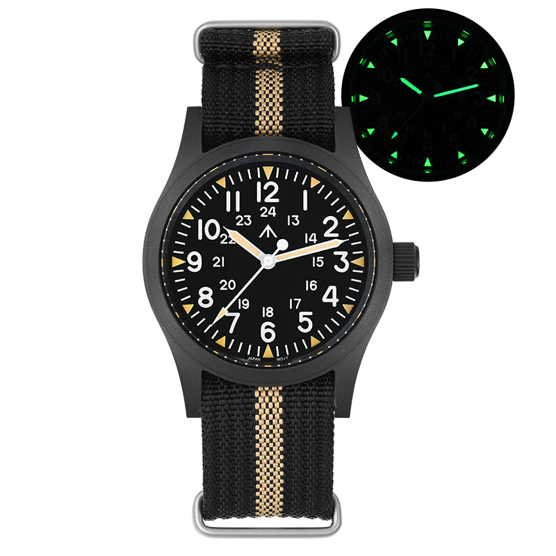 UK Warehouse ▪ Militado ML05 38mm Sapphire Crystal Pilot Field Watch