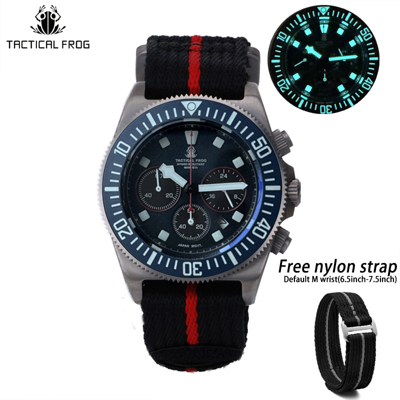 ★Limited Promotion★Tactical Frog Titanium FX-Diving VS75 Solar Chronograph  Watch