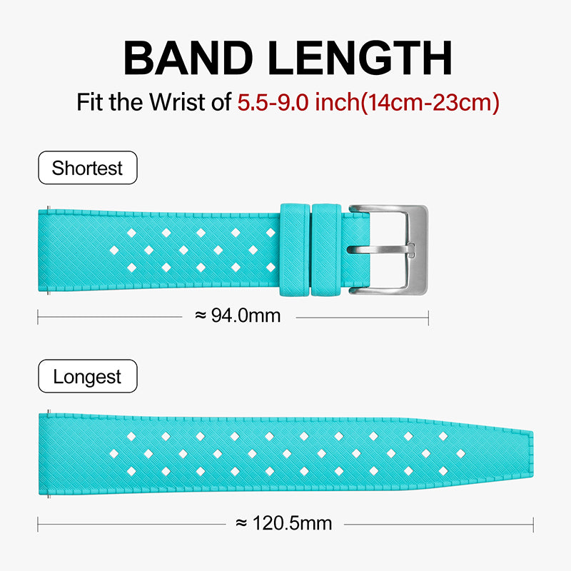 Premium-Grade Tropical FKM Rubber Watch Strap