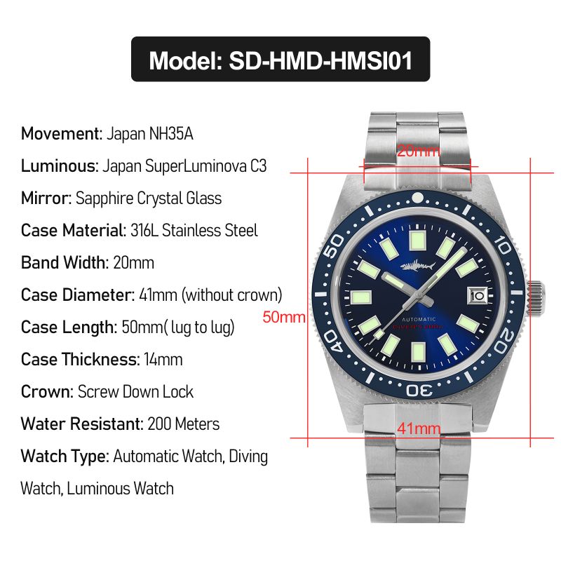 Heimdallr 62MAS Men's Diver Automatic Watch