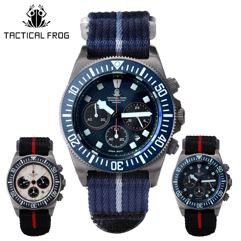 Tactical Frog Titanium FX-Diving VS75 Solar Chronograph Watch