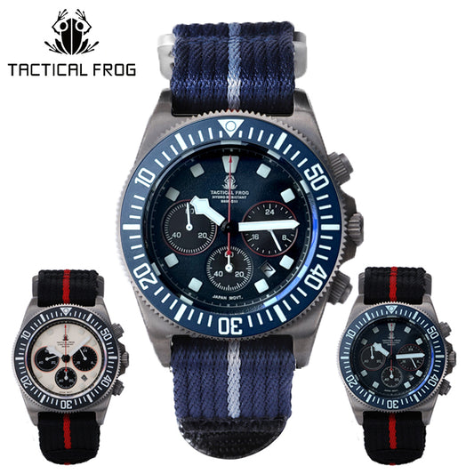 UK Warehouse ▪ Tactical Frog Titanium FX-Diving VS75 Solar Chronograph Watch