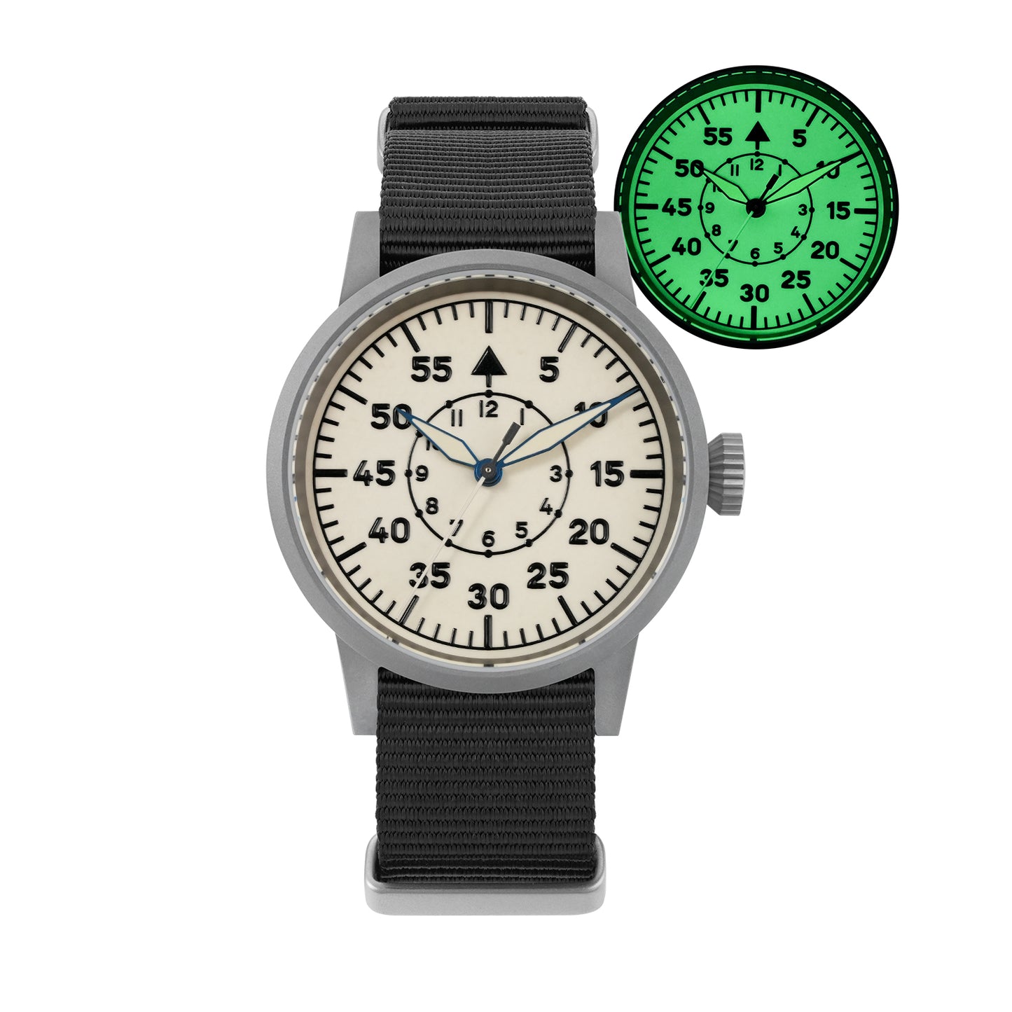 Militado 37mm Sapphire Crystal Retro Flieger Pilot Watch Ml10 V2