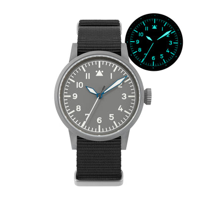 Militado 37mm Sapphire Crystal Retro Flieger Pilot Watch Ml10 V2