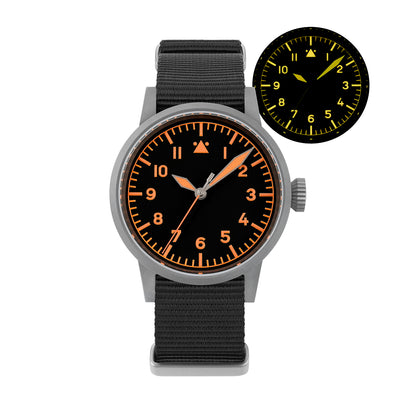 Militado 37mm Sapphire Crystal Retro Flieger Pilot Watch Ml10 V2